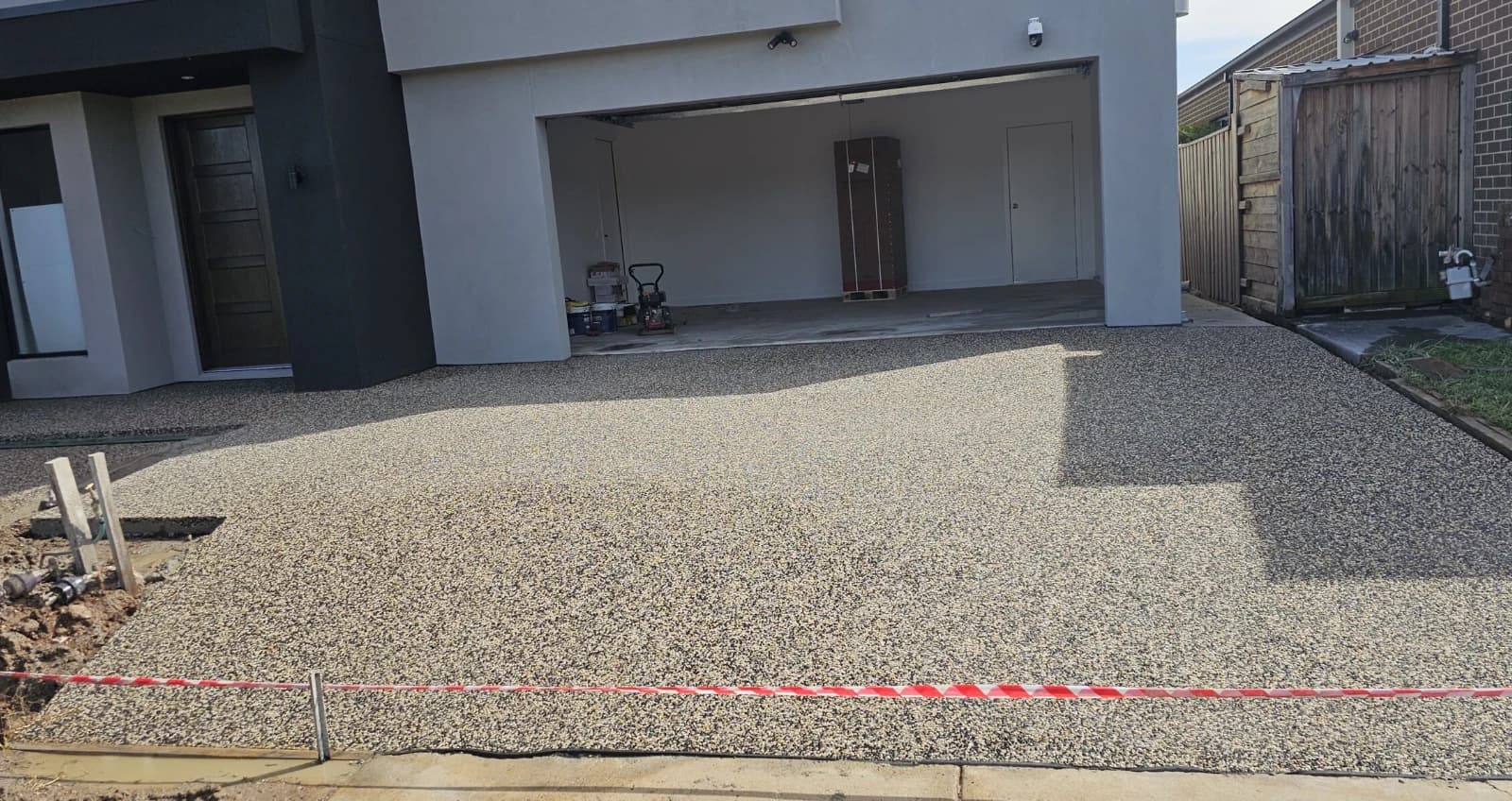 Exposed Aggregate — Light Mix landscaping project