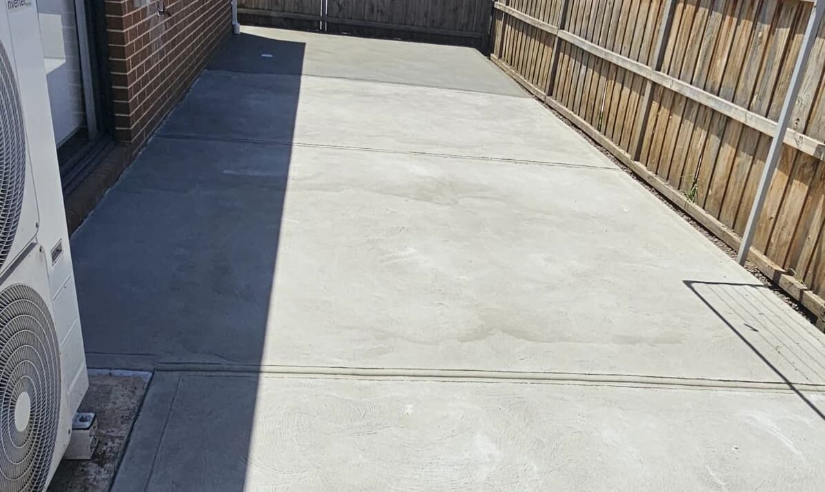 Backyard Concrete Patio landscaping project