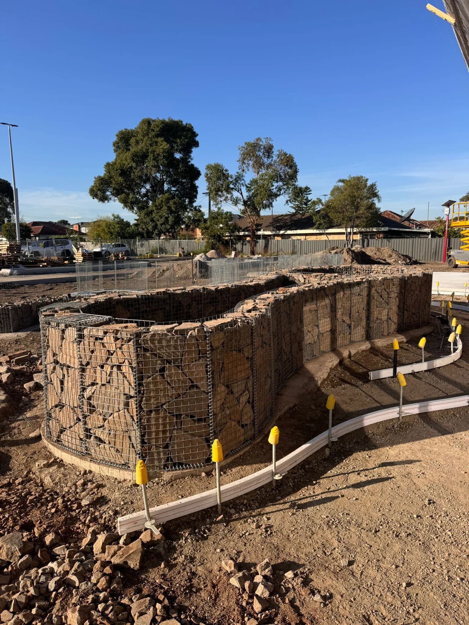 Gabion Wall Installation — Victoria University TAFE, Sunshine North
